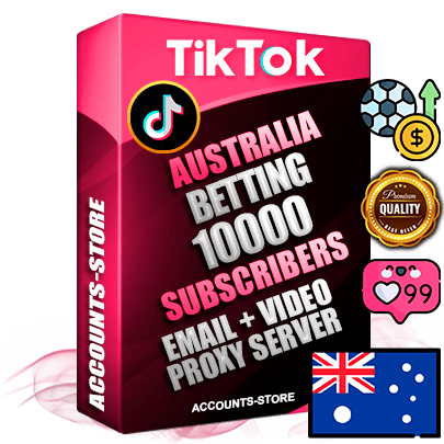 Professional Australian PREMIUM TikTok accounts of manual registration and farming for the SPORTS BETTING niche with high trust history profile photos and videos — fully themed and optimized for SPORTS BETTING advertising and promotion — 10000 niche-related live active subscribers 2018–2022 registration years Verified Email (included) + Cookie JSON for secure import and login to the account + User Agent + high-quality content filling (profile photo banner and videos). Fully ready for targeted campaigns and ad launches from any country. Perfectly holds ads without bans. Ideal for any earning schemes affiliate promotions and marketing projects. Quality unlimited IPv4 proxy server included.