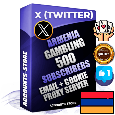Professional Armenian PREMIUM X (Twitter) accounts of manual registration and farming for the GAMBLING niche with high trust history photos and tweets — fully themed and optimized for GAMBLING advertising and promotion — 500 niche-related live active followers 2009–2014 registration year Verified Email (Included) + Cookie JSON for secure import and login to the account + User Agent + High-quality filling (Photo Header Posts). Fully ready for targeted campaigns and ad launches from any country. Perfectly hold ads without bans. Ideal for any earning schemes affiliate promotions and marketing projects. Quality unlimited IPv4 proxy server included.
