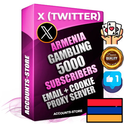 Professional Armenian PREMIUM X (Twitter) accounts of manual registration and farming for the GAMBLING niche with high trust history photos and tweets — fully themed and optimized for GAMBLING advertising and promotion — 5000 niche-related live active followers 2009–2014 registration year Verified Email (Included) + Cookie JSON for secure import and login to the account + User Agent + High-quality filling (Photo Header Posts). Fully ready for targeted campaigns and ad launches from any country. Perfectly hold ads without bans. Ideal for any earning schemes affiliate promotions and marketing projects. Quality unlimited IPv4 proxy server included.