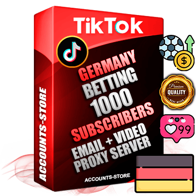 Professional German PREMIUM TikTok accounts of manual registration and farming for the SPORTS BETTING niche with high trust history profile photos and videos — fully themed and optimized for SPORTS BETTING advertising and promotion — 1000 niche-related live active subscribers 2018–2022 registration years Verified Email (included) + Cookie JSON for secure import and login to the account + User Agent + high-quality content filling (profile photo banner and videos). Fully ready for targeted campaigns and ad launches from any country. Perfectly holds ads without bans. Ideal for any earning schemes affiliate promotions and marketing projects. Quality unlimited IPv4 proxy server included.